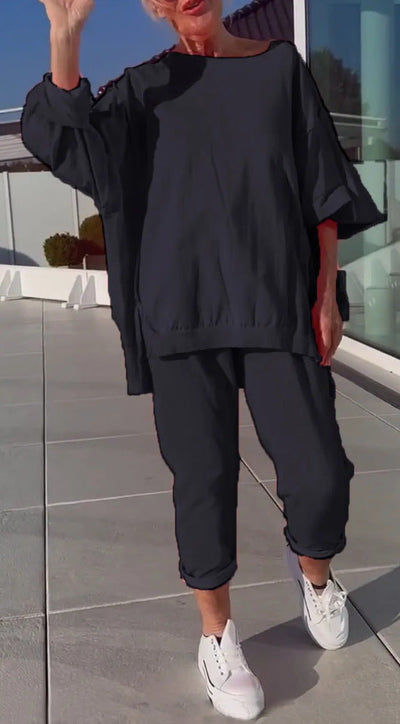 Elisabetta  | Completo da casa con maglione e pantaloni a taglio corto