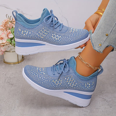 Stella | Sneakers con zeppa da donna con strass