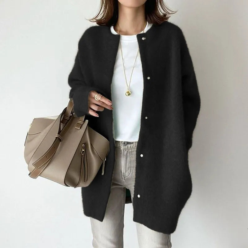 Alessandra | Cardigan lungo in tessuto morbido