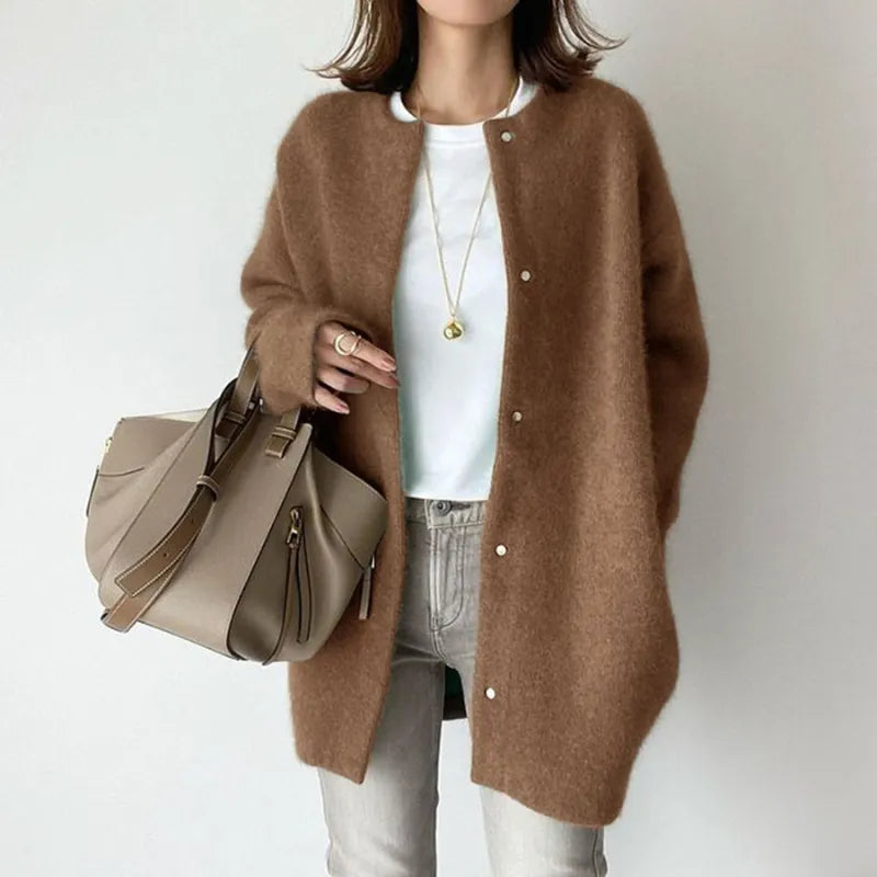 Alessandra | Cardigan lungo in tessuto morbido