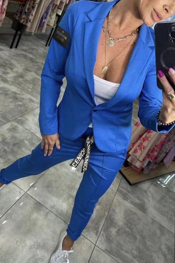 Eleonora | Completo sartoriale con blazer morbido e pantaloni dallo stile sportivo