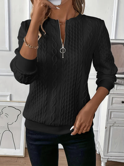 Sara | Maglione lavorato a maglia con dettaglio zip