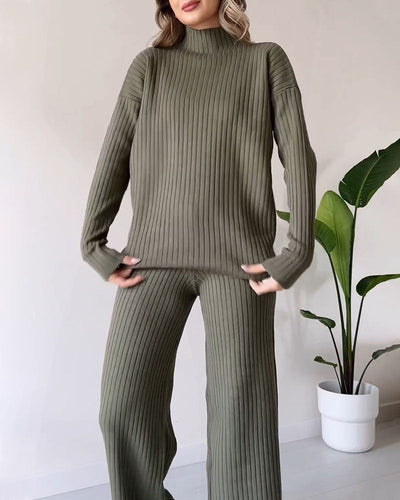 Claudia | Completo da casa in maglia a coste