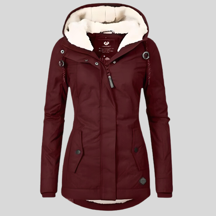 Camilla | Giacca impermeabile lunga con cappuccio