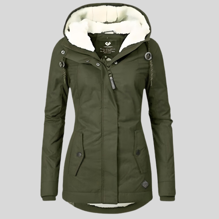 Camilla | Giacca impermeabile lunga con cappuccio
