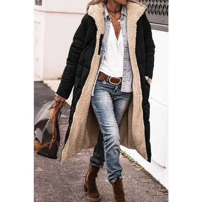 Stefania | Cappotto trapuntato reversibile con cappuccio