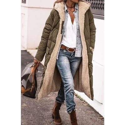 Stefania | Cappotto trapuntato reversibile con cappuccio