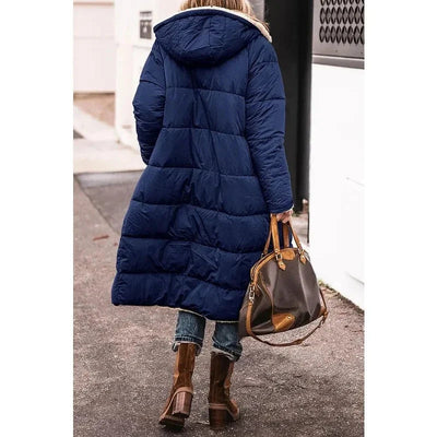 Stefania | Cappotto trapuntato reversibile con cappuccio