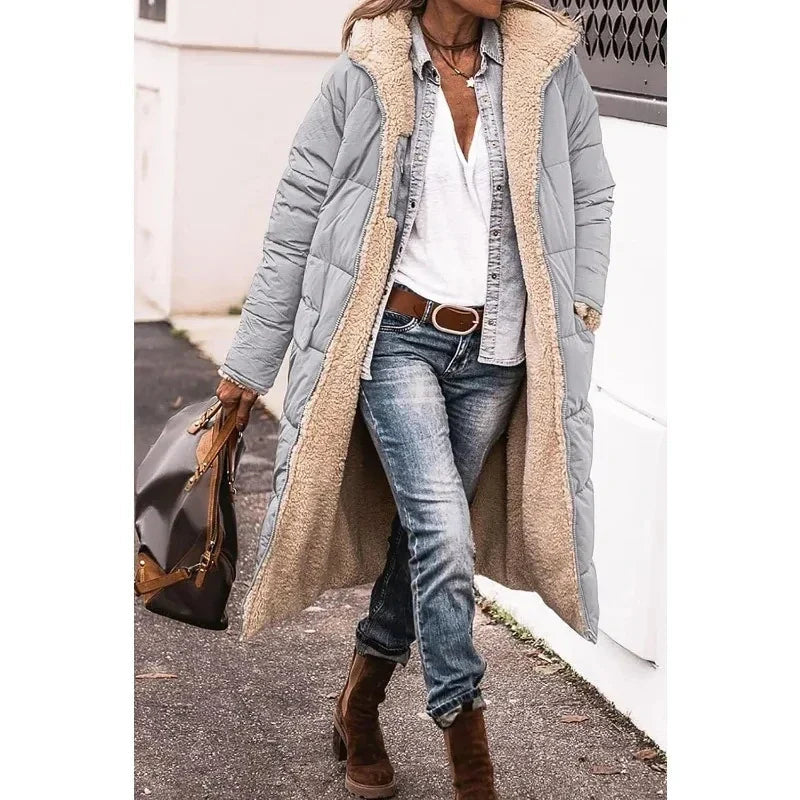 Stefania | Cappotto trapuntato reversibile con cappuccio