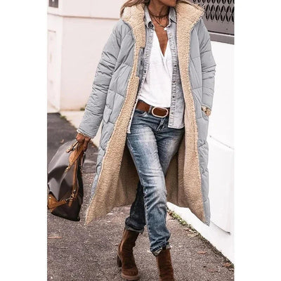 Stefania | Cappotto trapuntato reversibile con cappuccio