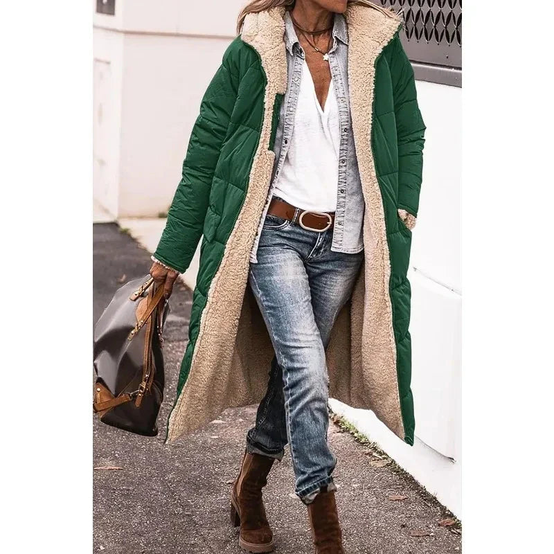 Stefania | Cappotto trapuntato reversibile con cappuccio