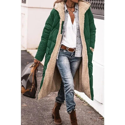 Stefania | Cappotto trapuntato reversibile con cappuccio