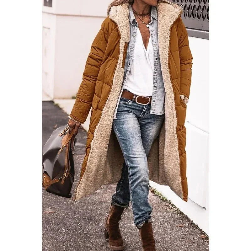 Stefania | Cappotto trapuntato reversibile con cappuccio