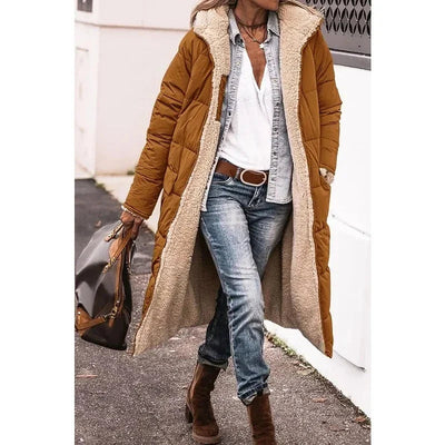 Stefania | Cappotto trapuntato reversibile con cappuccio