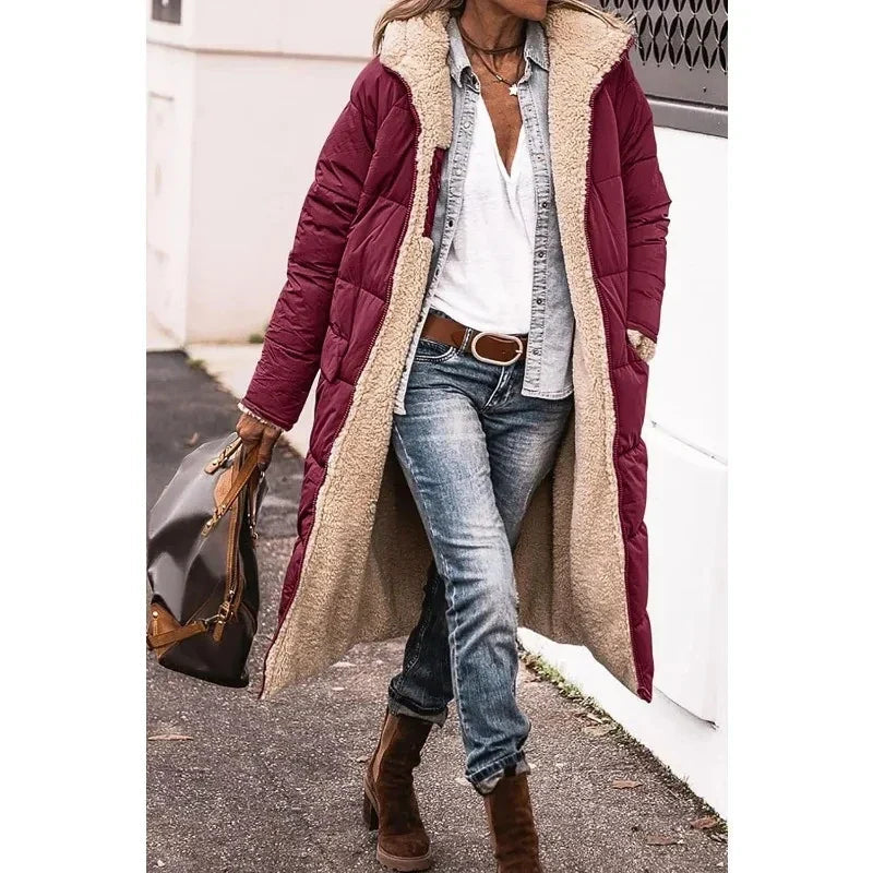 Stefania | Cappotto trapuntato reversibile con cappuccio