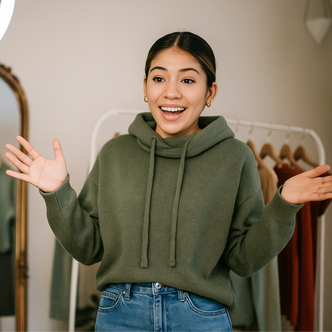 Sofia™ | Felpa con cappuccio in maglia