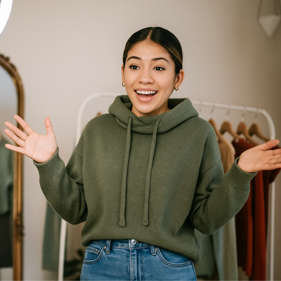Sofia™ | Felpa con cappuccio in maglia