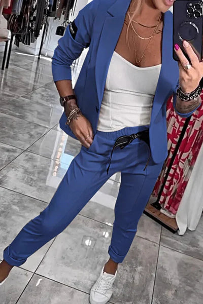 Eleonora | Completo sartoriale con blazer morbido e pantaloni dallo stile sportivo