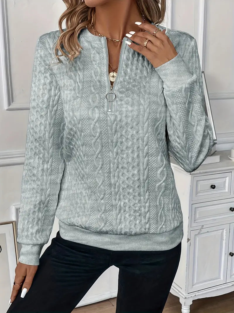 Sara | Maglione lavorato a maglia con dettaglio zip