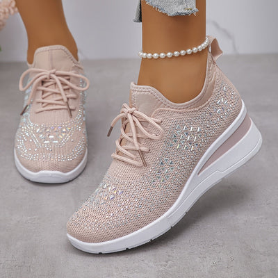 Stella | Sneakers con zeppa da donna con strass