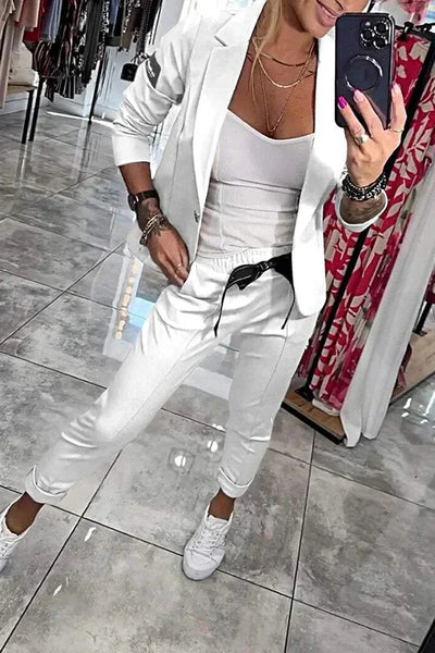 Eleonora | Completo sartoriale con blazer morbido e pantaloni dallo stile sportivo