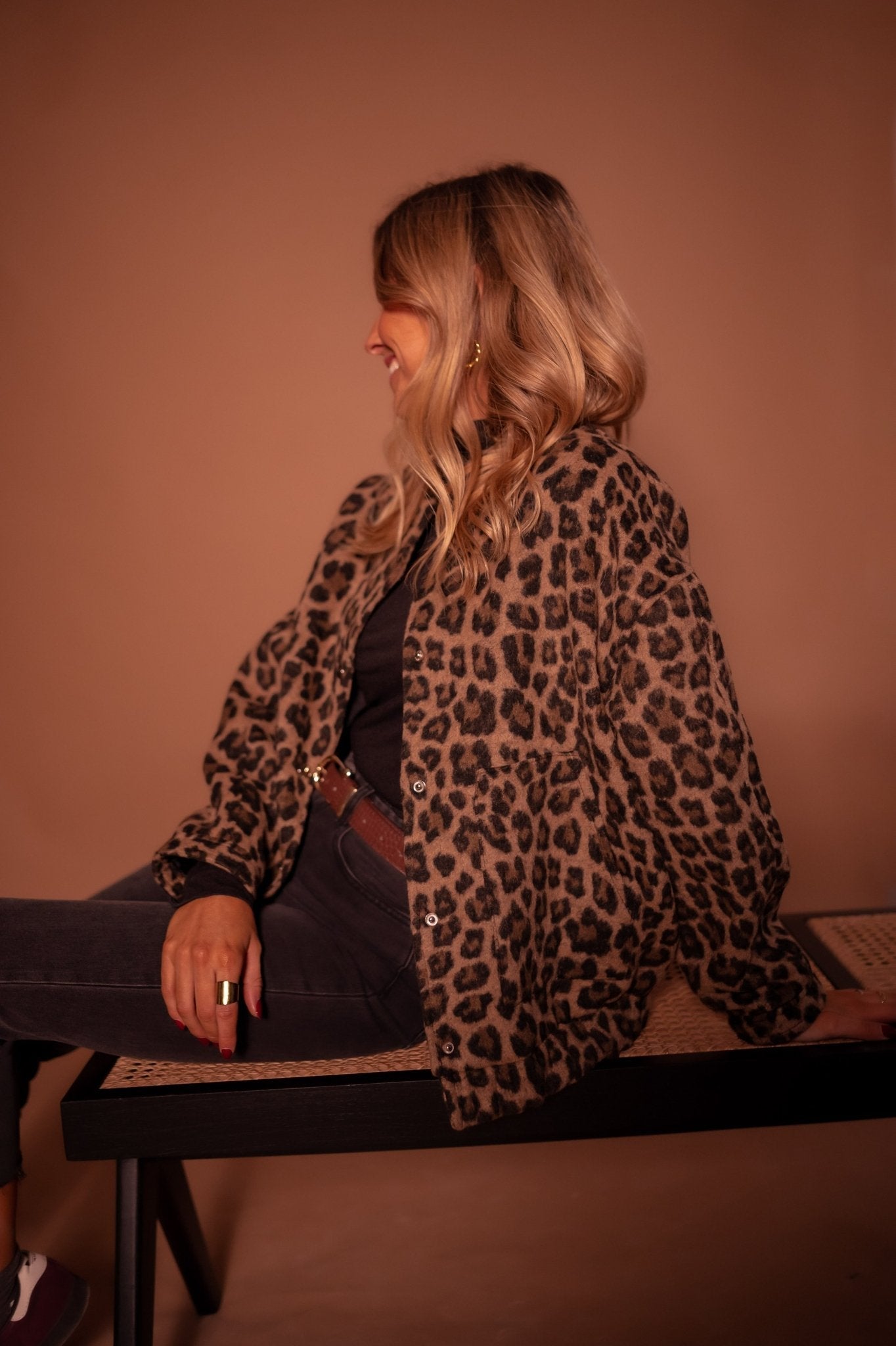 Veronica | Giacca corta con stampa leopardata