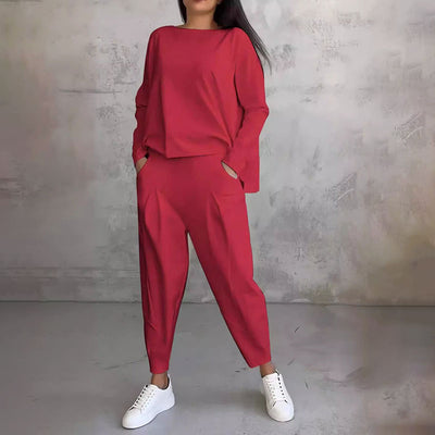 Isabella | Completo con camicia fluida e pantaloni ampi