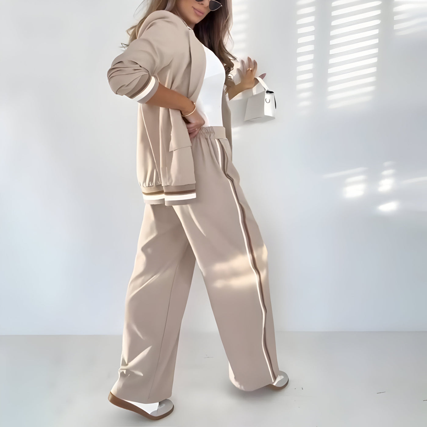 Marion  | Completo due pezzi con dettagli a righe